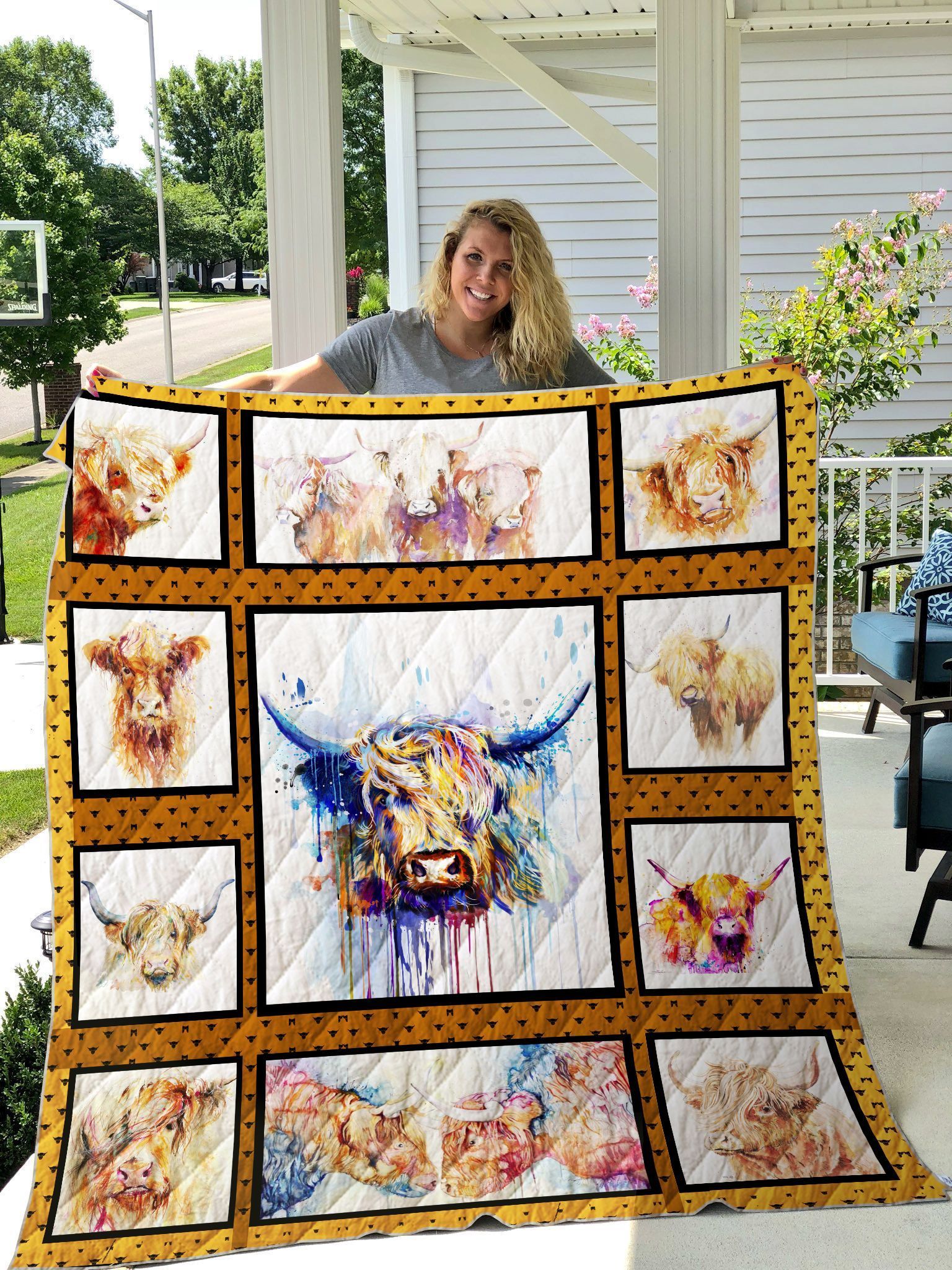 Highland Cow Printed GS-CL-DT2906 Quilt Blanket