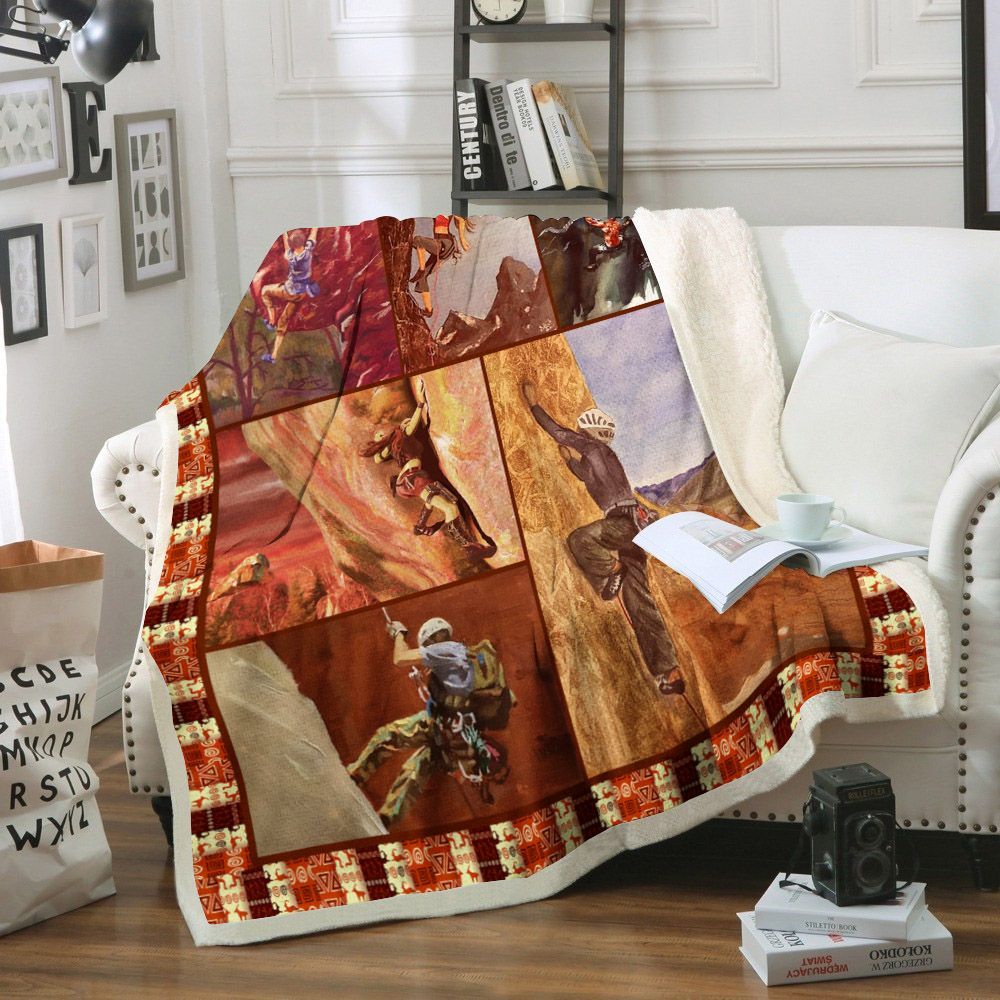 Hiking Sherpa Fleece Blanket