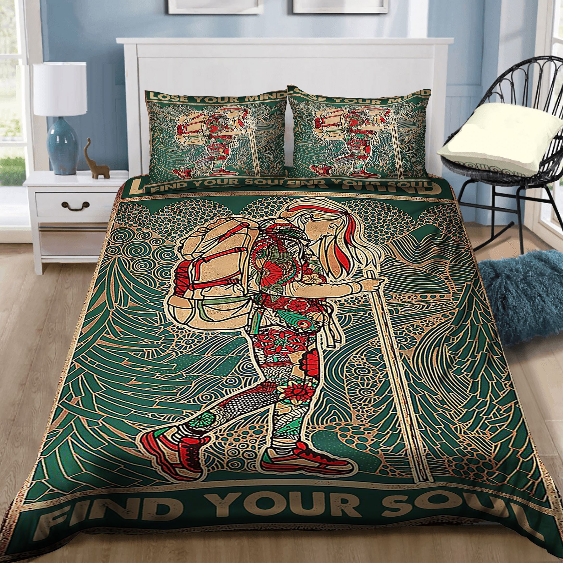 Hiking Lose Your Mind Find Your Soul Bedding Set