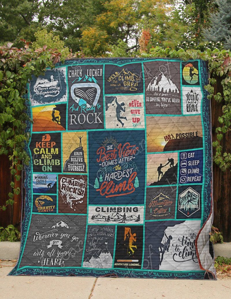Hiking Never Give Up Quilt Blanket DHC3112489TD