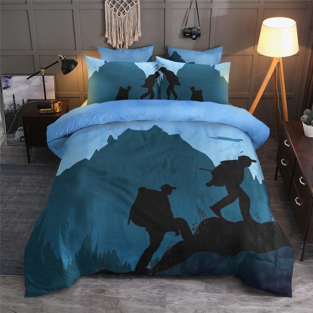 Hiking Cotton Bed Sheets Spread Comforter Bedding Set
