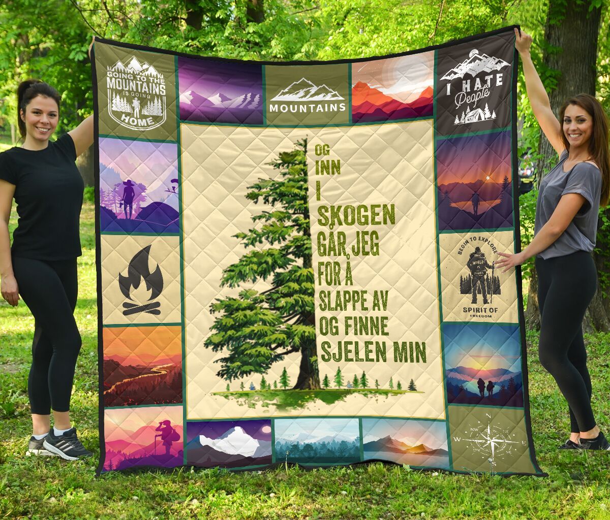 Hiking Norwegian Quilt Blanket DHC170120676TD