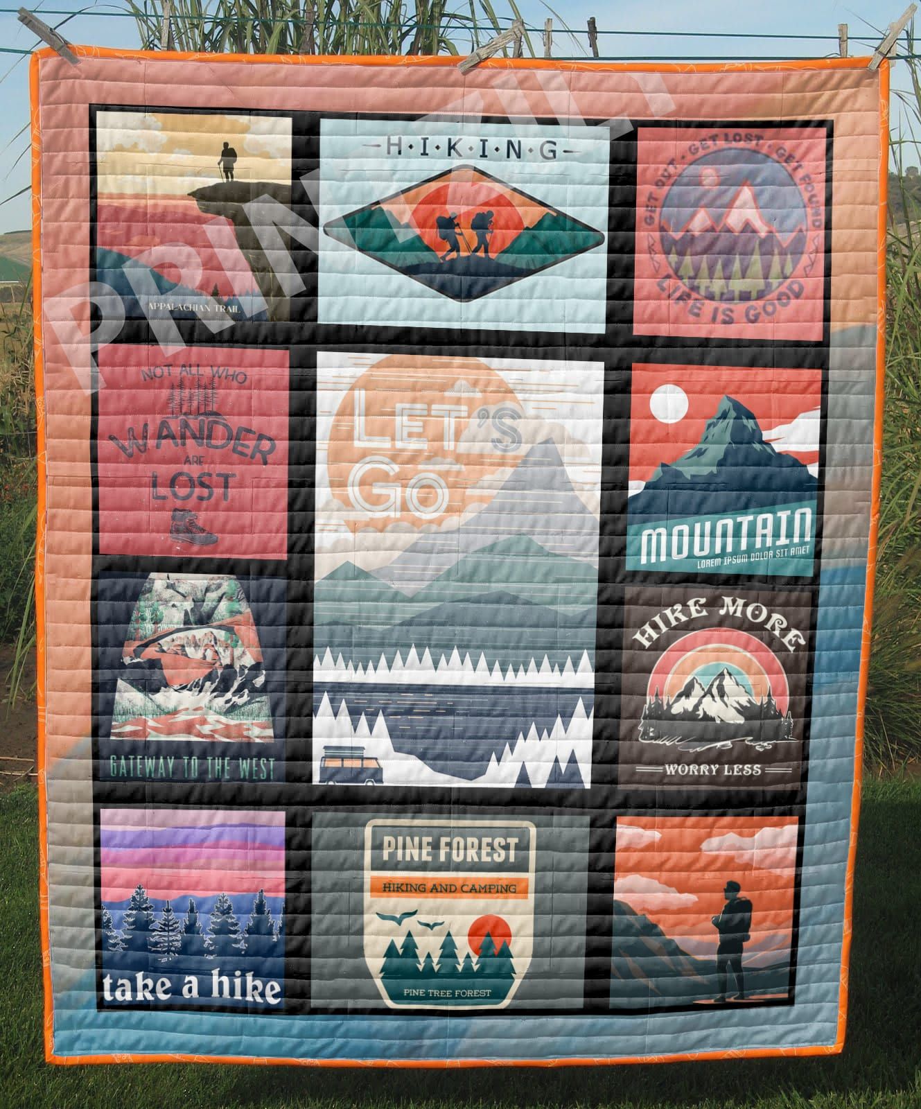 Hiking Not All Who Wander Are Lost Quilt Blanket DHC020120959TD