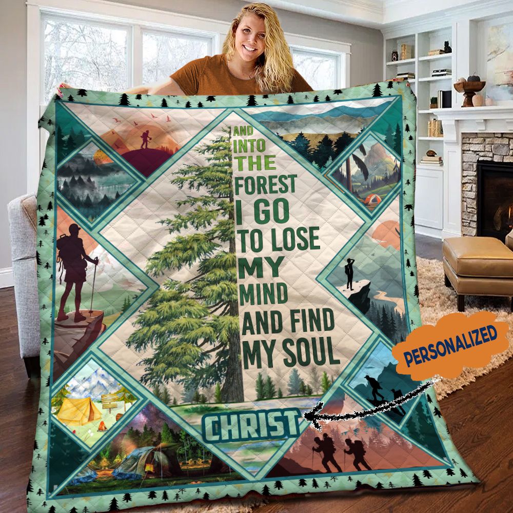 Hiking Personalized Quilt Blanket HHH060610NT