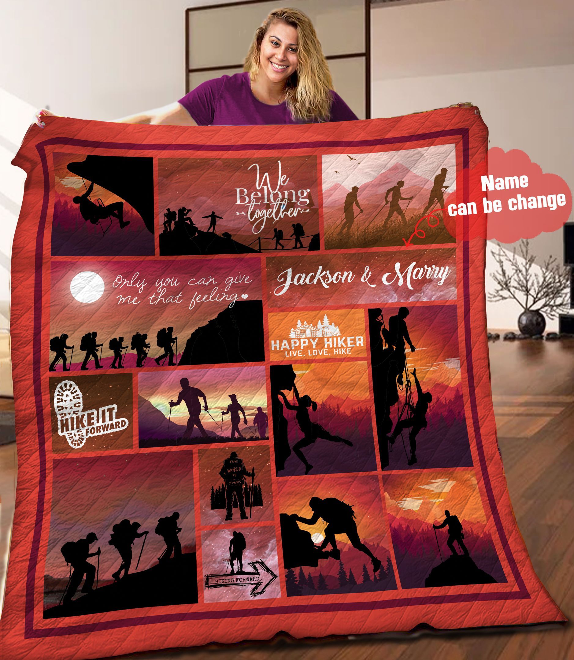 Hiking Personalized Quilt Blanket HHH080604NA