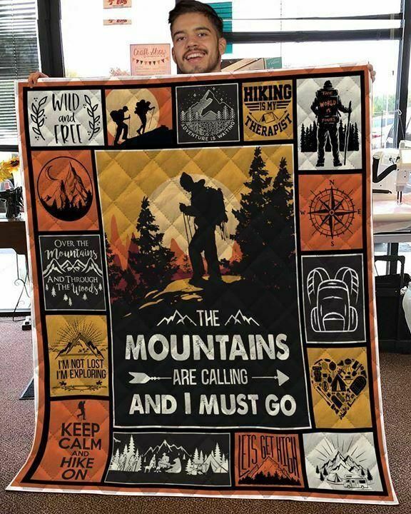 Hiking The Mountains Sherpa Fleece Blanket