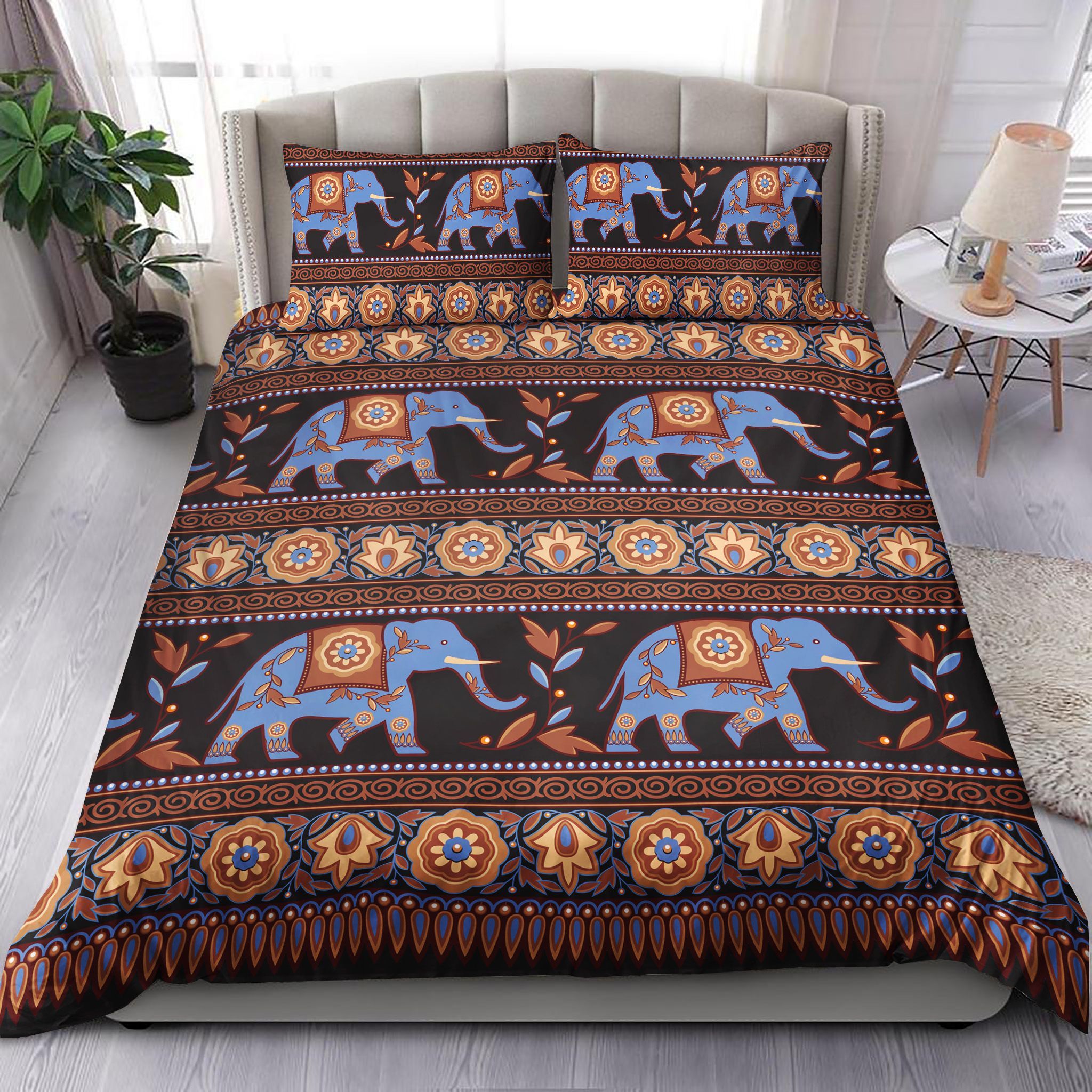 Hindu Elephant Seamless Bedding Set