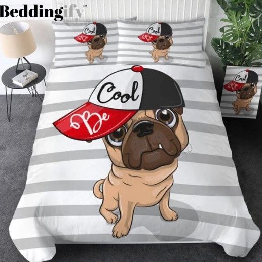 Hiphop Pug Bedding Set