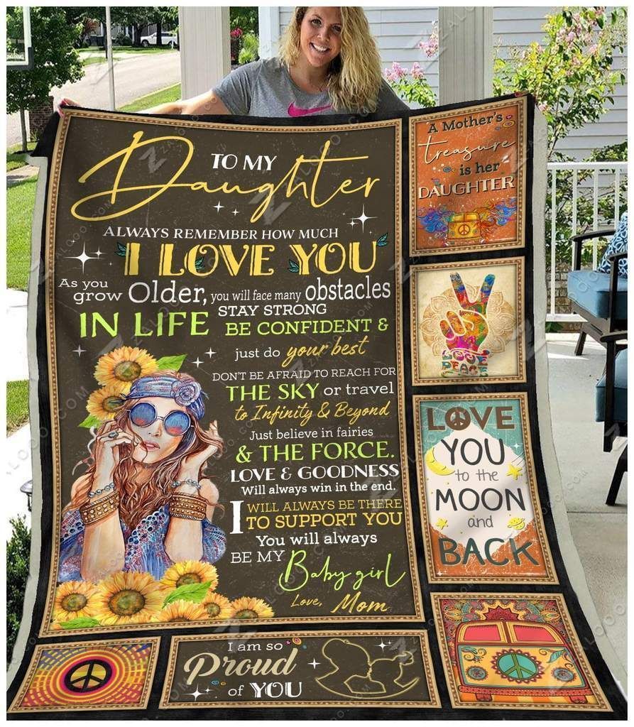 Hippe To My Daughter Be My Baby Girl Sherpa Fleece Blanket