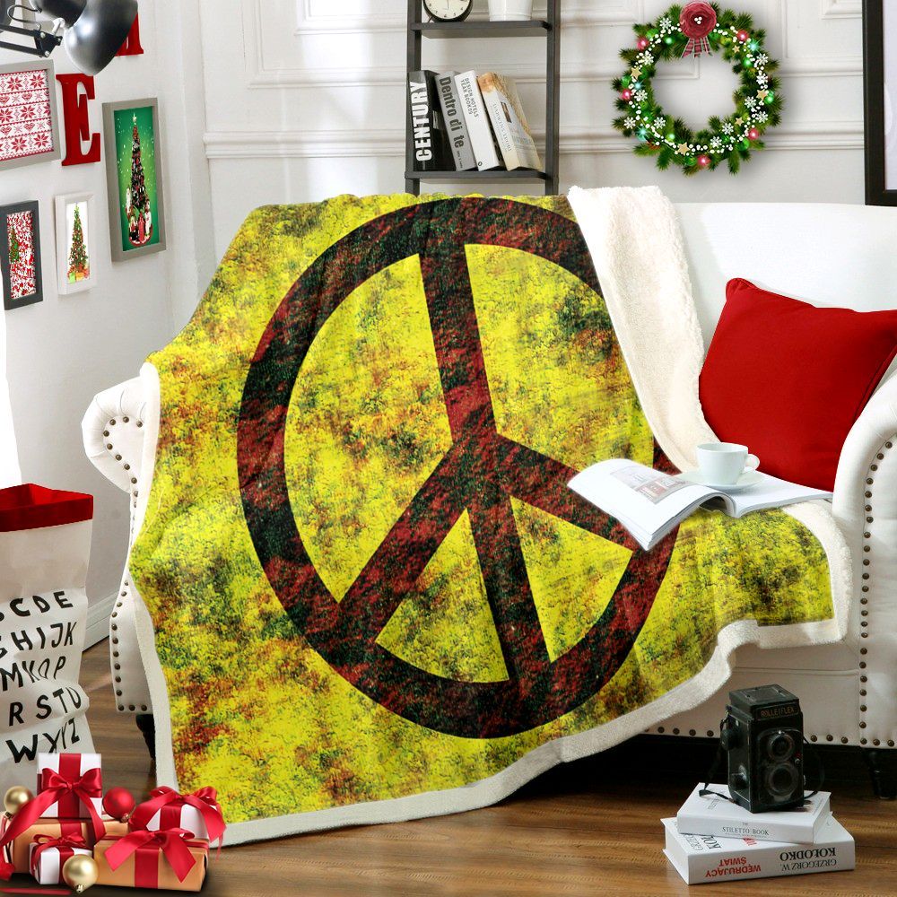 Hippie Sherpa Fleece Blanket