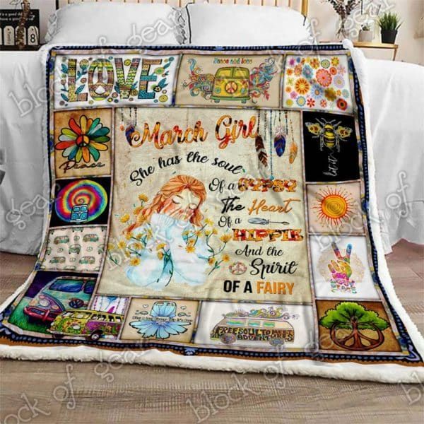 Hippie And The Spirit Sherpa Fleece Blanket