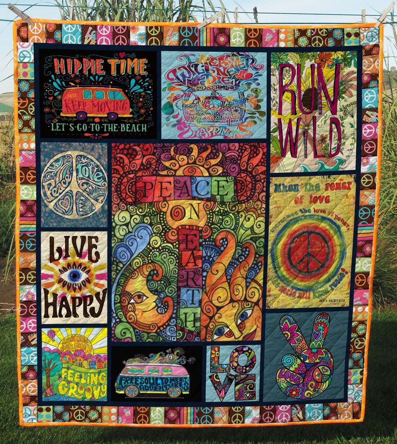 Hippie BI030806C TBG Quilt Blanket