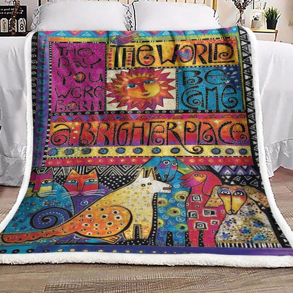 Hippie Sherpa Fleece Blanket