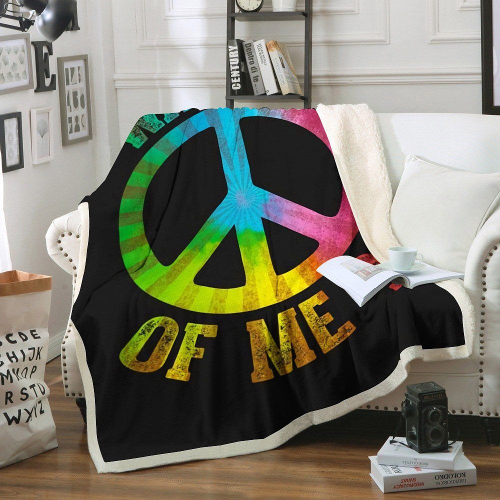 Hippie Sherpa Fleece Blanket