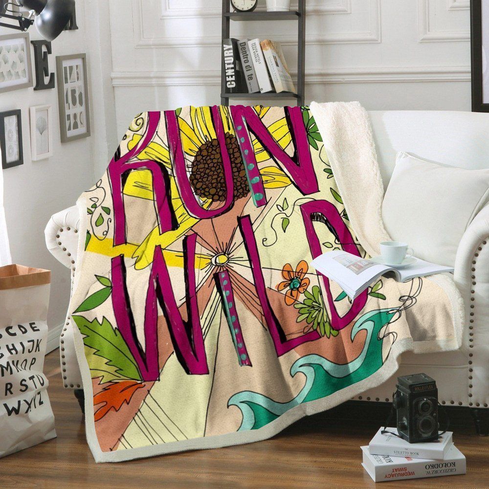 Hippie Sherpa Fleece Blanket
