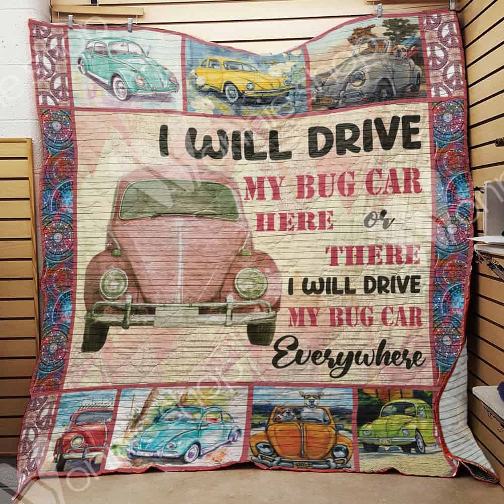Hippie Bug Car Quilt Blanket DHC06021254TD