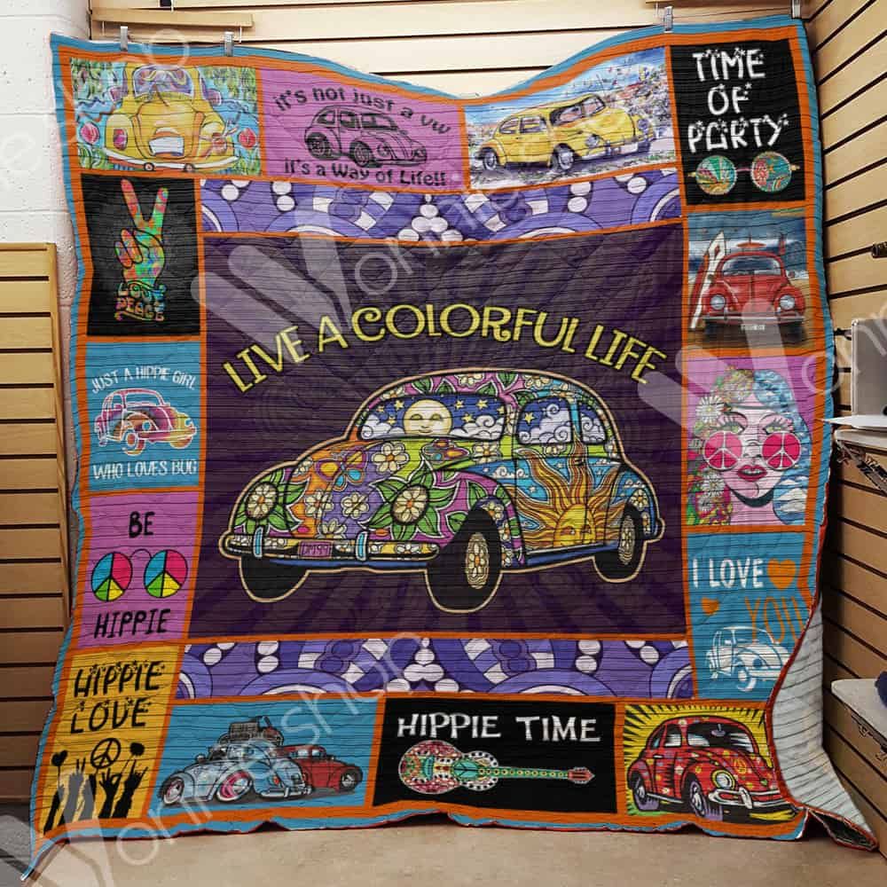 Hippie Bug Car Quilt Blanket DHC06021385TD