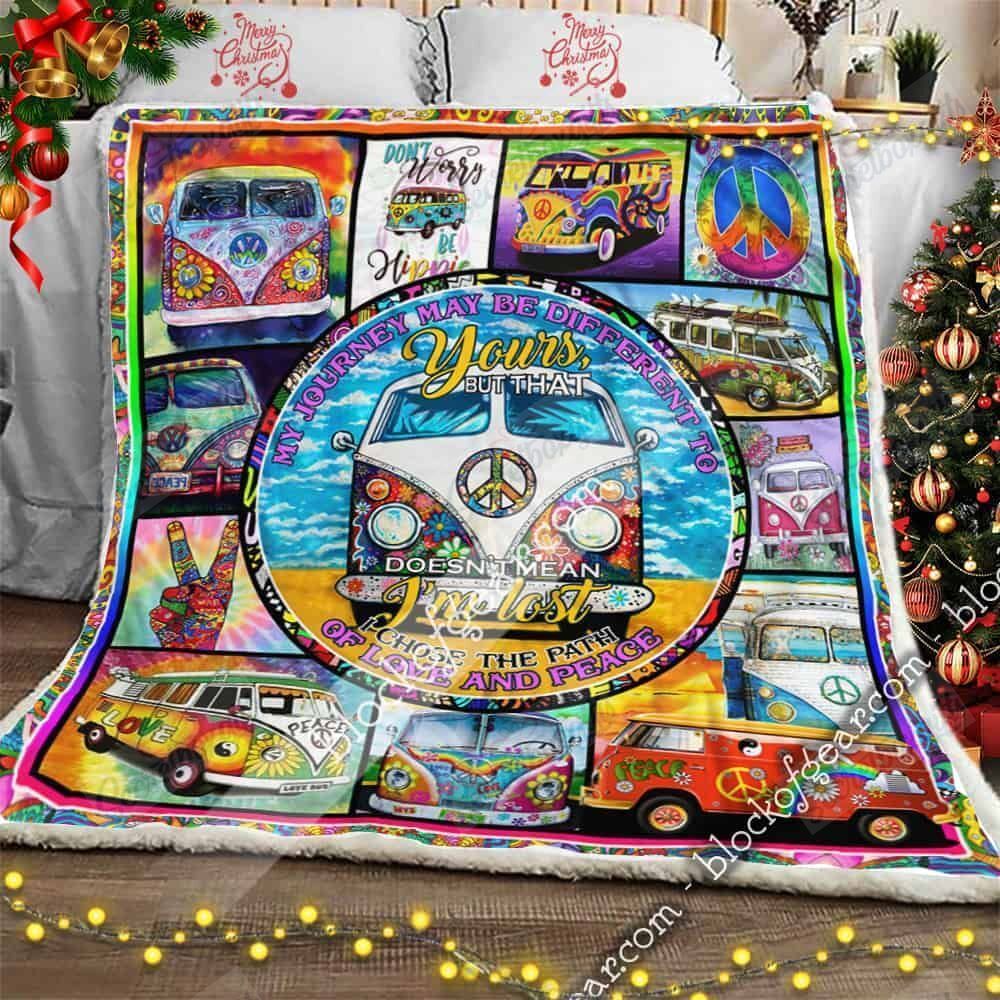 Hippie Bus Fleece Blanket