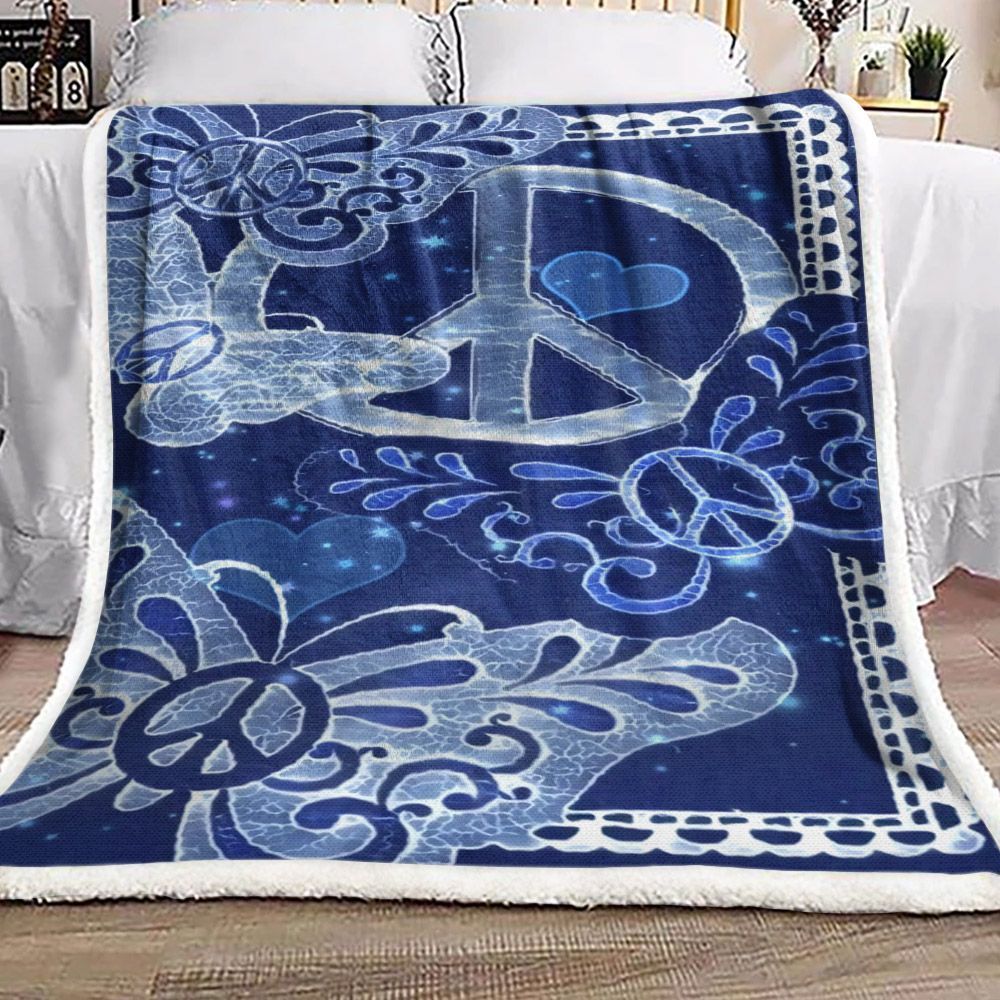 Hippie Butterfly Sherpa Fleece Blanket