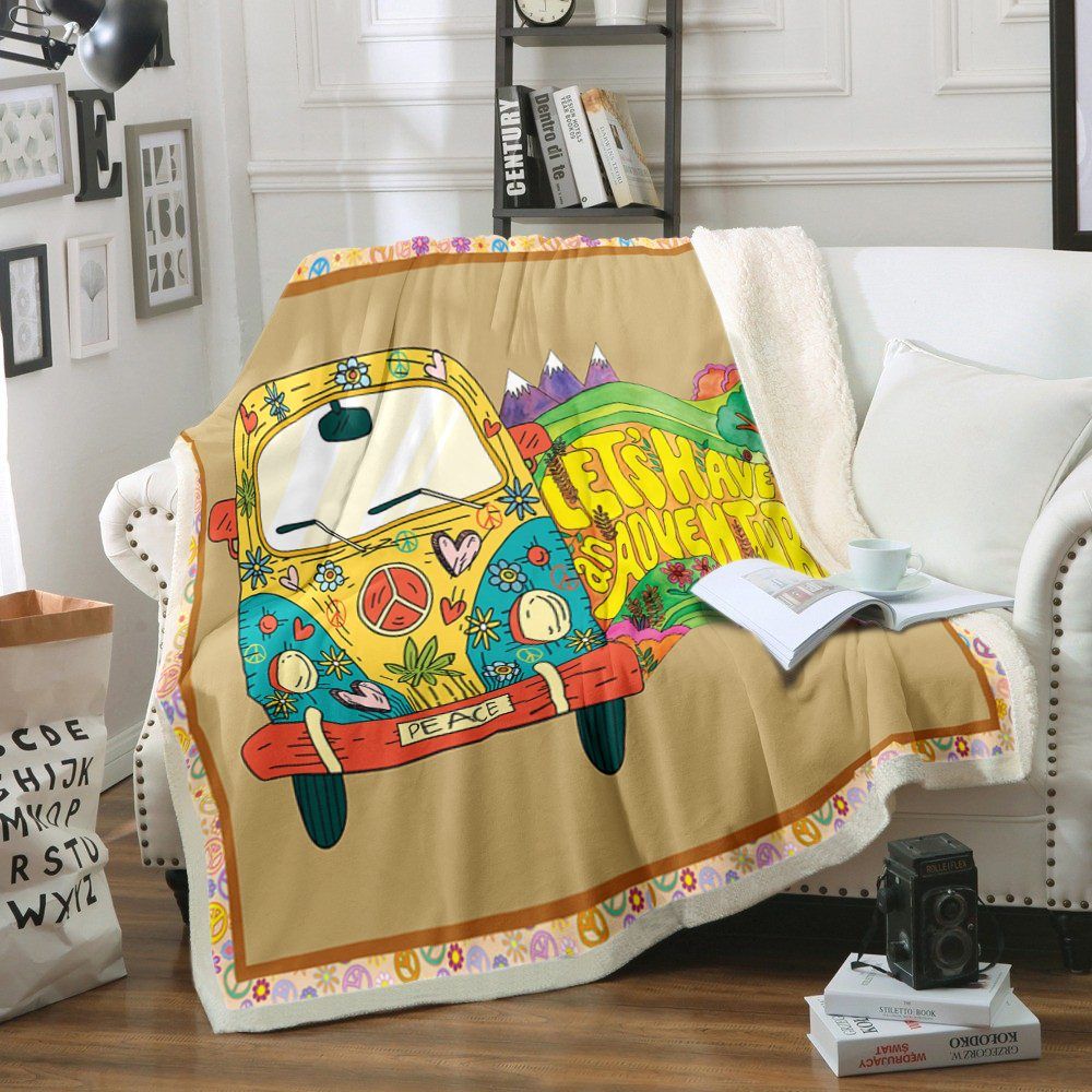 Hippie Car Sherpa Fleece