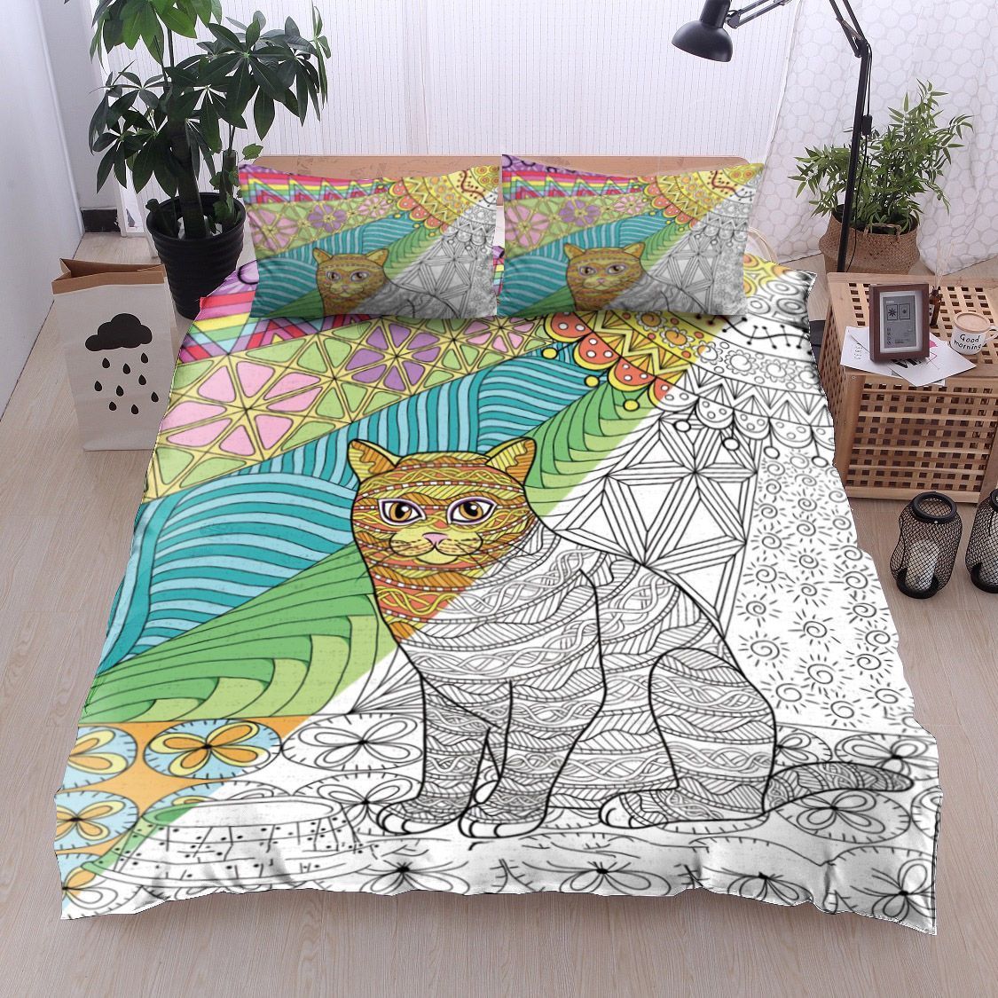 Hippie Cat Bedding Set