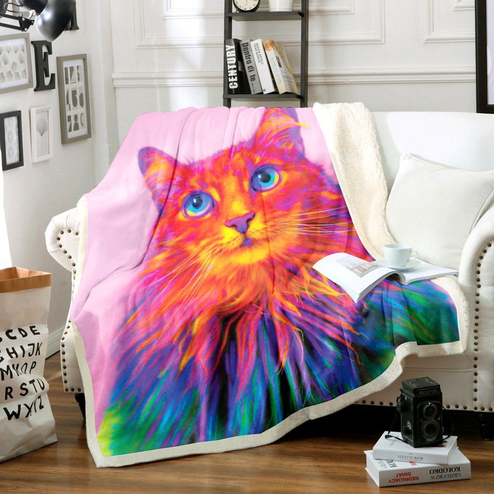 Hippie Cat Sherpa Fleece