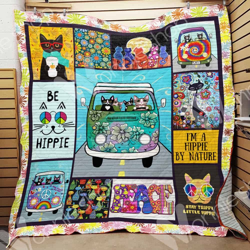 Hippie Cat Quilt Blanket DHC01021222TD
