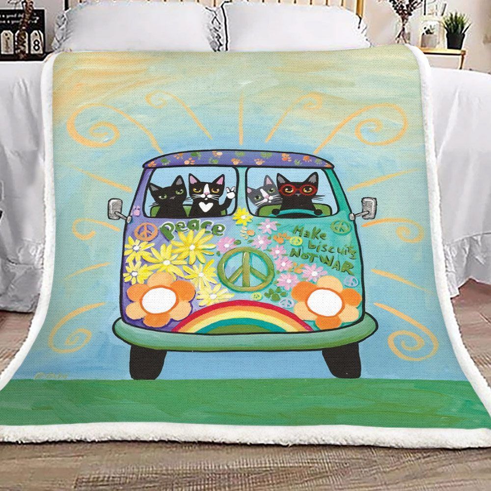 Hippie Cat Sherpa Fleece