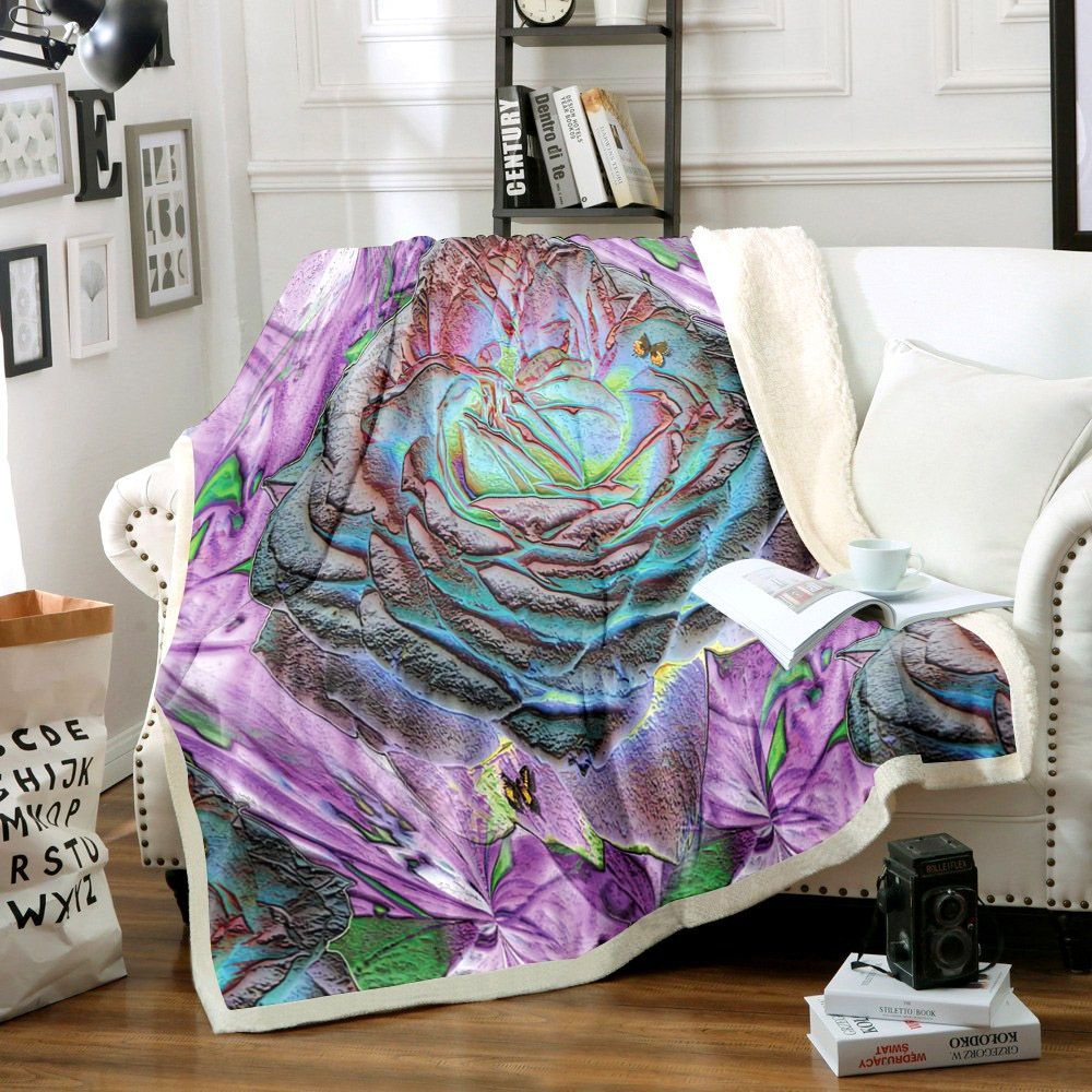 Hippie Sherpa Fleece Blanket