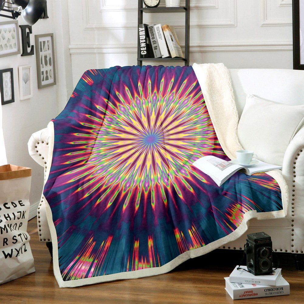 Hippie Sherpa Fleece Blanket