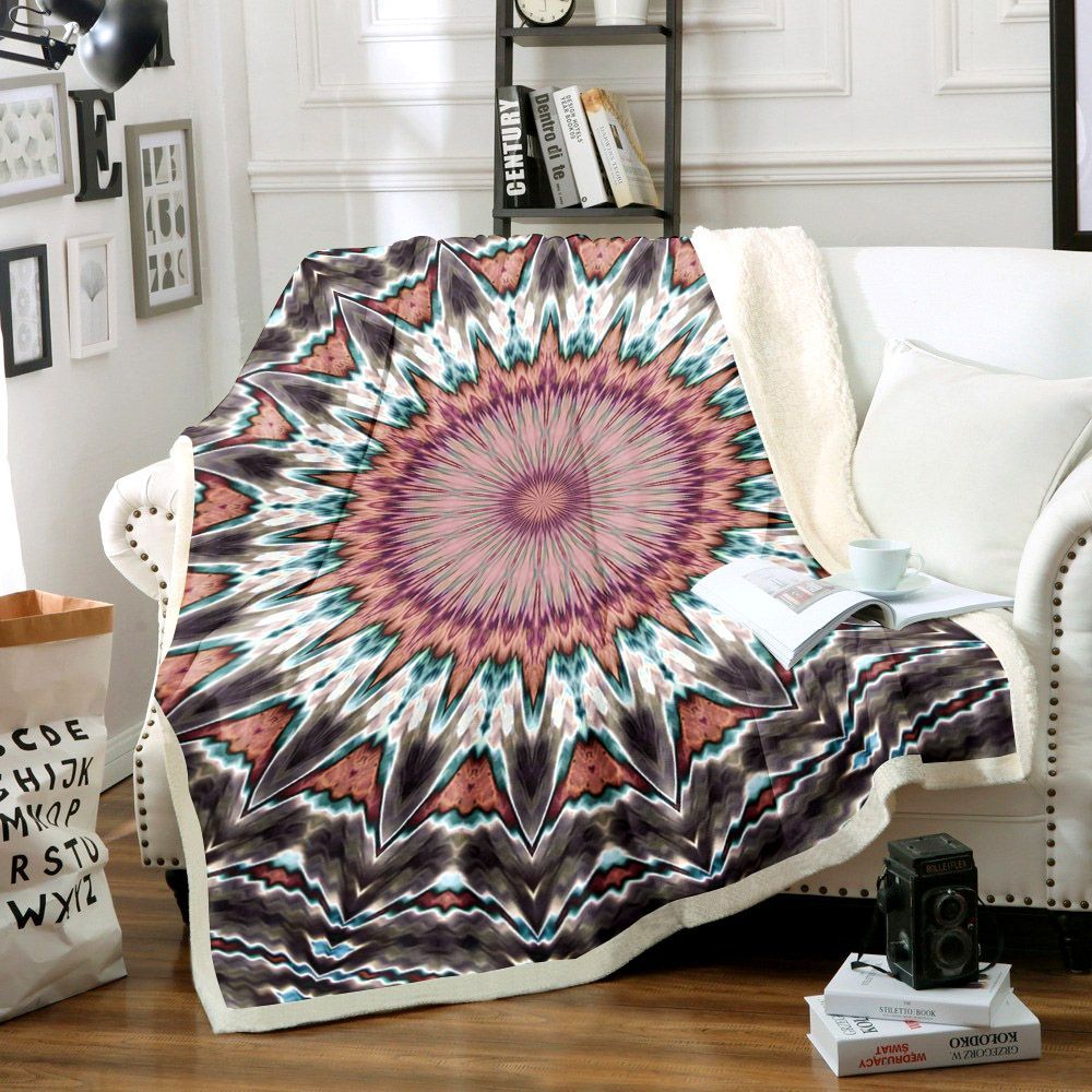 Hippie Sherpa Fleece Blanket