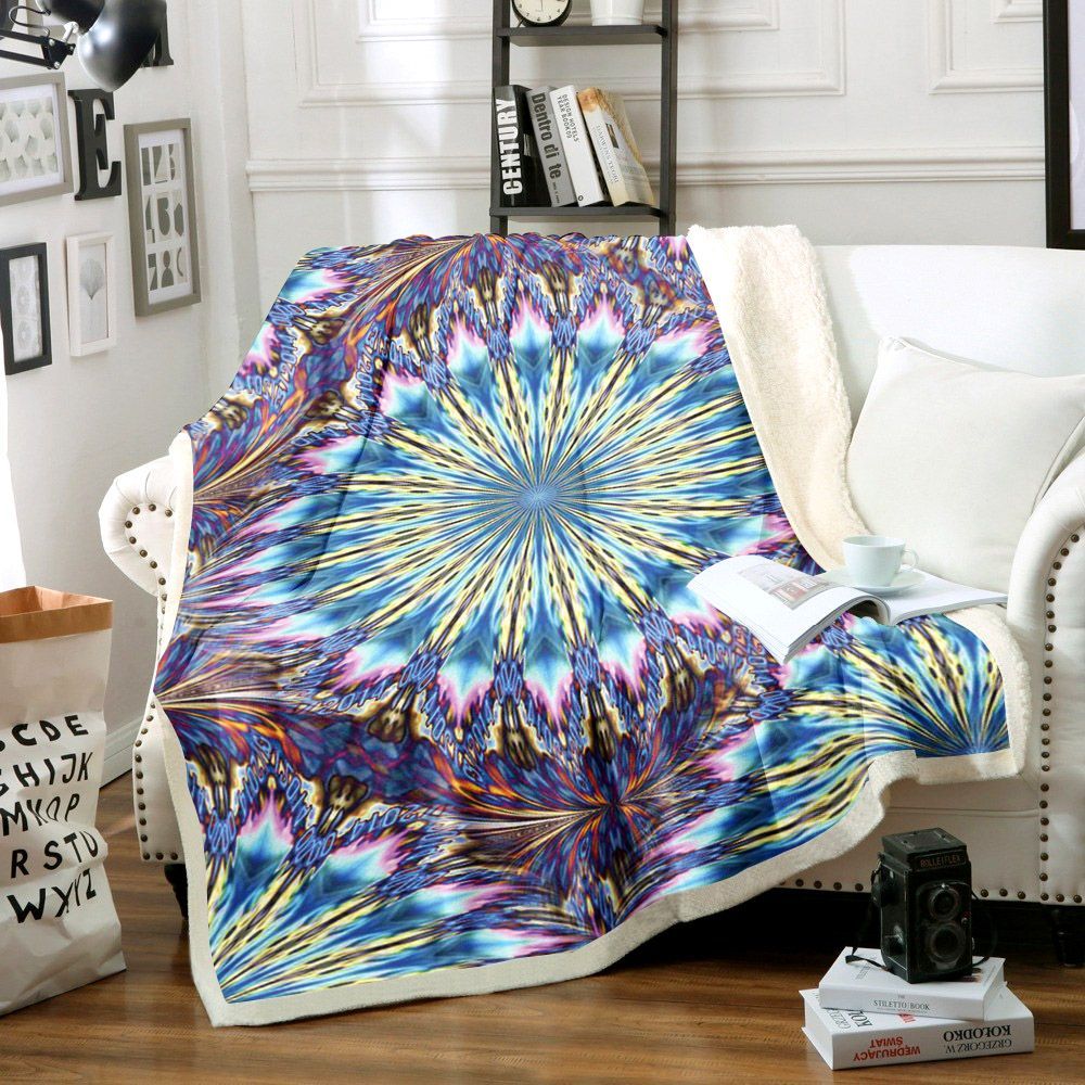 Hippie Sherpa Fleece Blanket