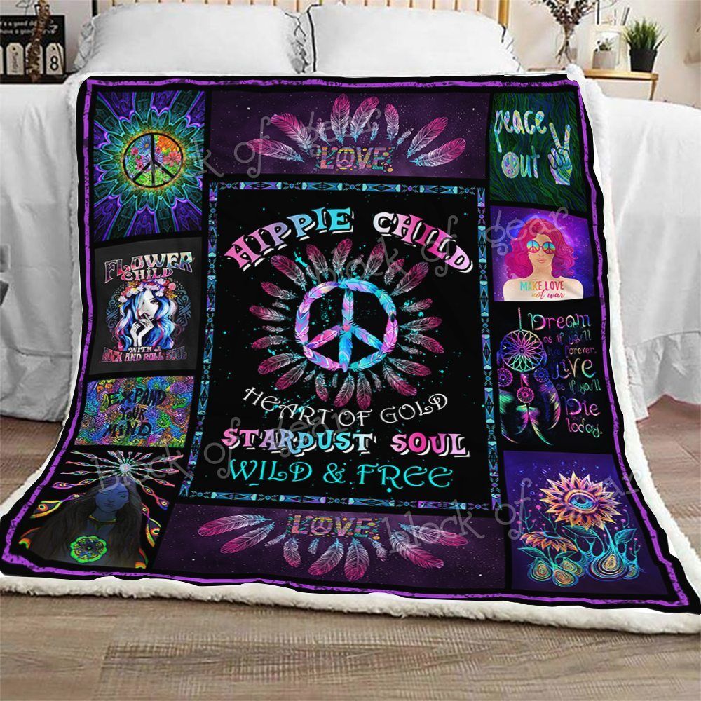 Hippie Child Sherpa Fleece Blanket