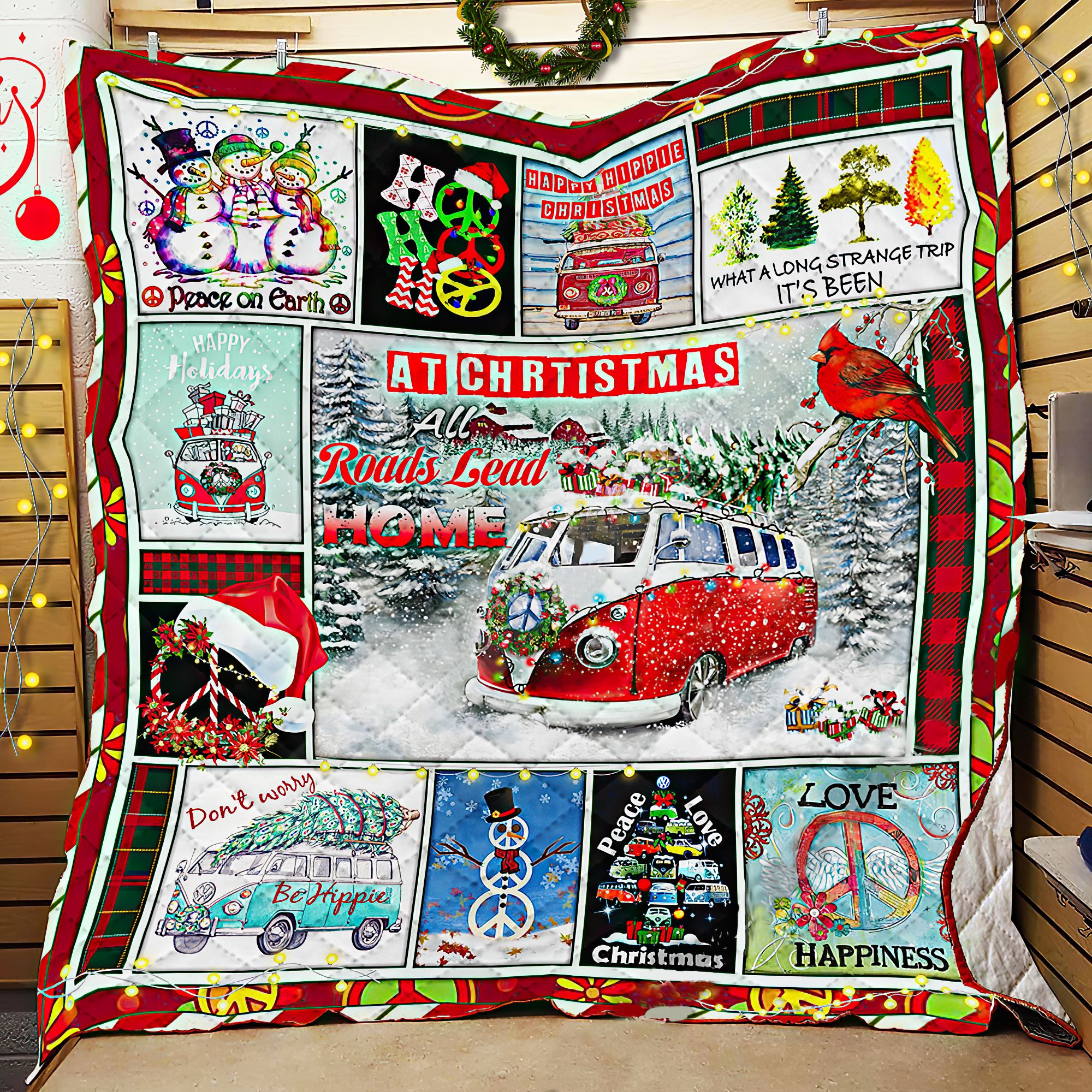 Hippie Christmas DPC121104 Quilt Blanket