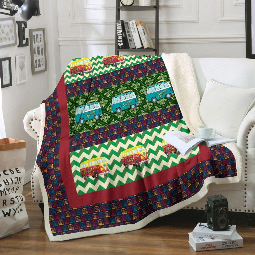 Hippie Sherpa Fleece Blanket