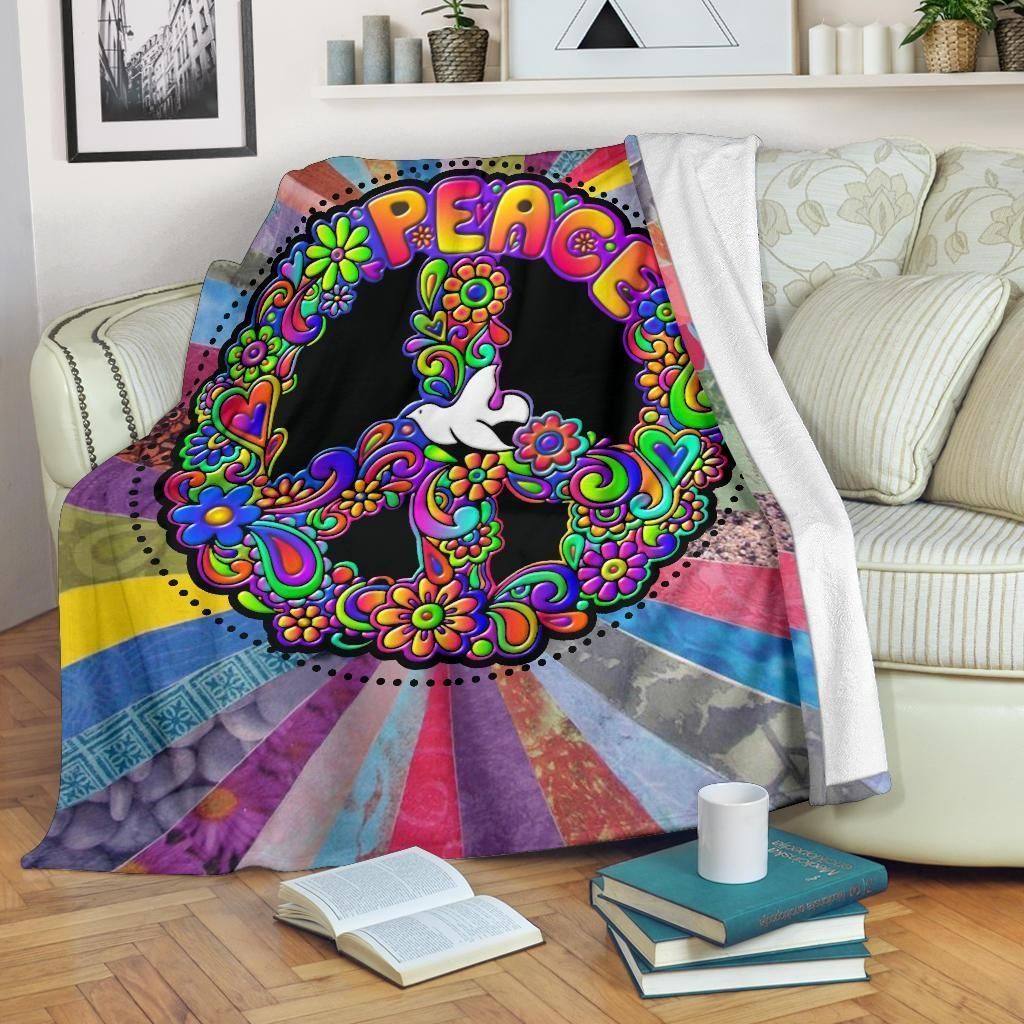 Hippie Sherpa Fleece Blanket