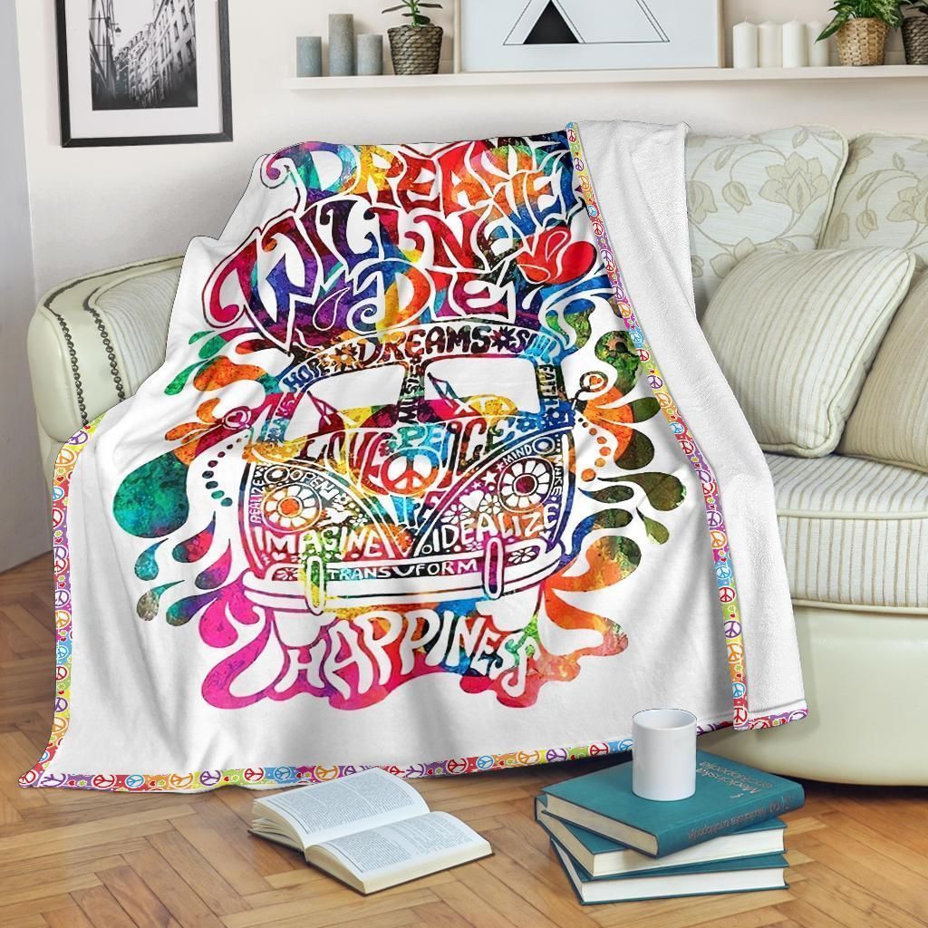 Hippie Sherpa Fleece Blanket