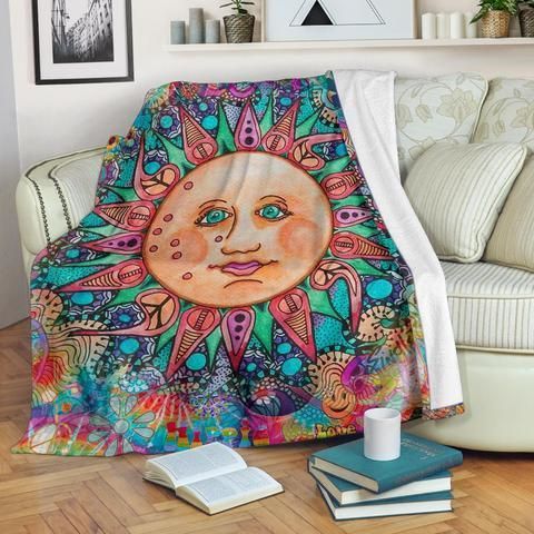 Hippie Sherpa Fleece Blanket