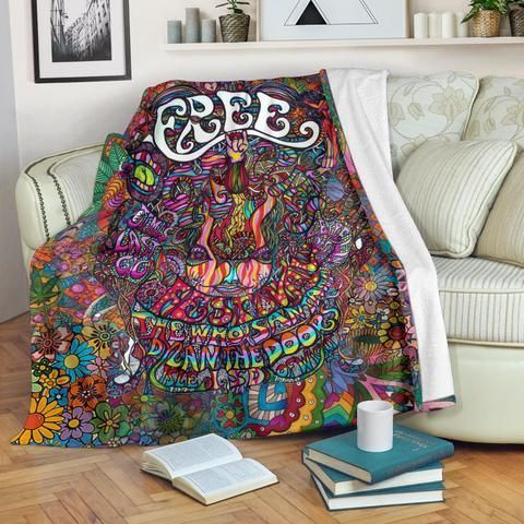Hippie Sherpa Fleece Blanket