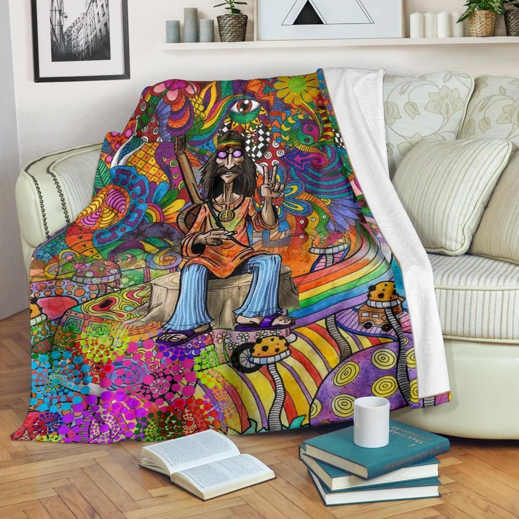 Hippie Sherpa Fleece Blanket