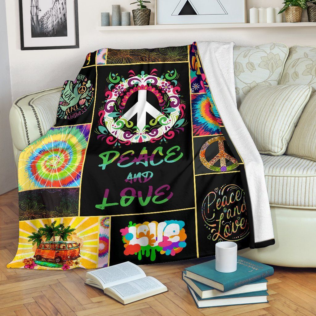 Hippie Sherpa Fleece Blanket