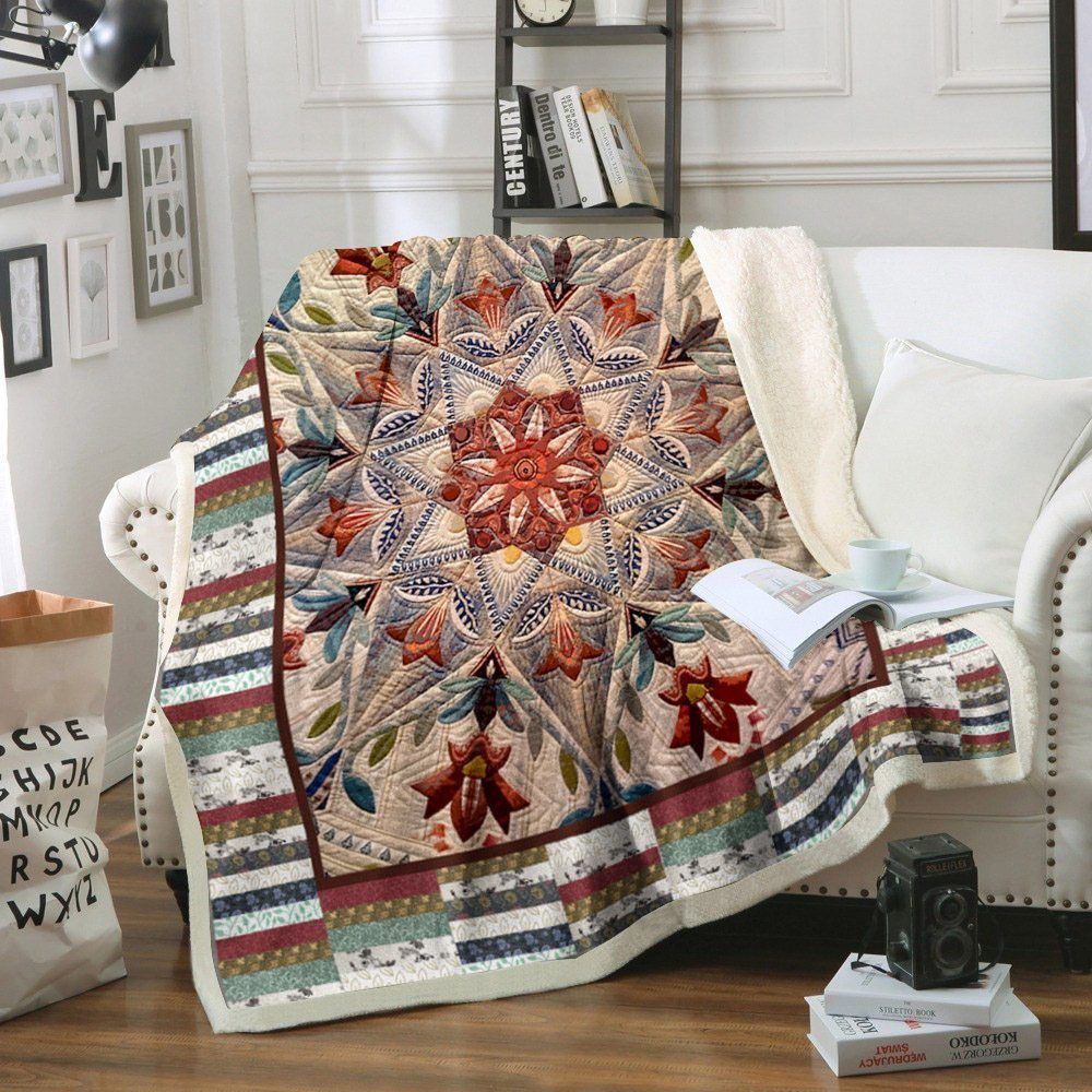 Hippie Sherpa Fleece Blanket