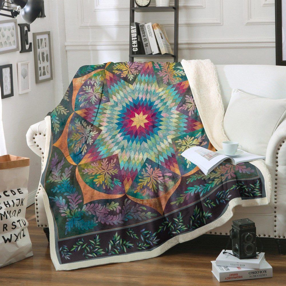 Hippie Sherpa Fleece Blanket