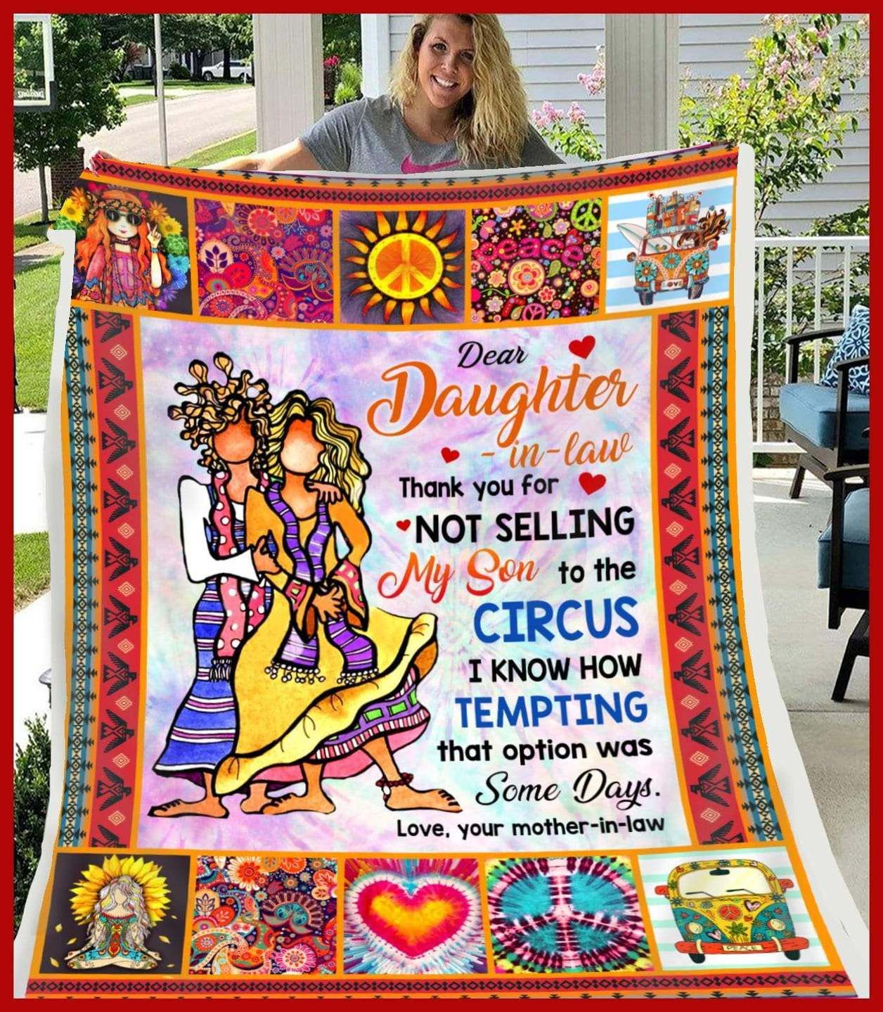 Hippie Sherpa Fleece Blanket