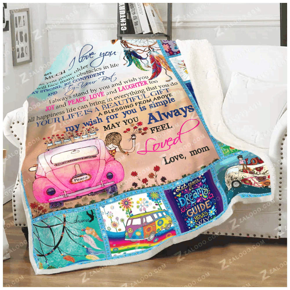 Hippie Sherpa Fleece Blanket