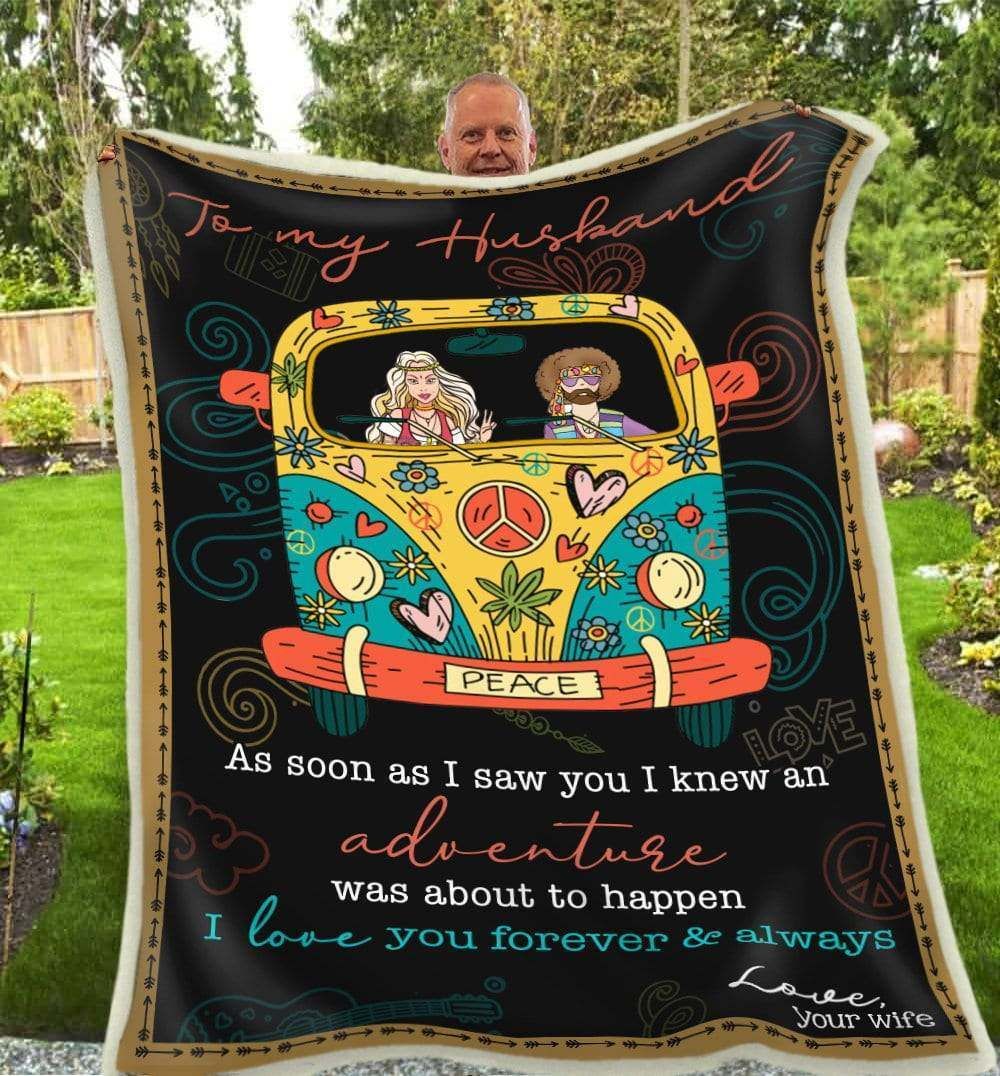 Hippie Sherpa Fleece Blanket