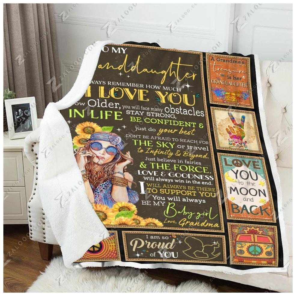 Hippie Sherpa Fleece Blanket