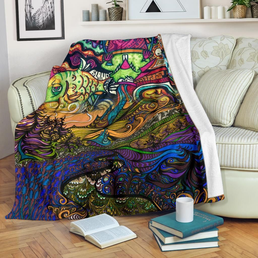 Hippie Sherpa Fleece Blanket