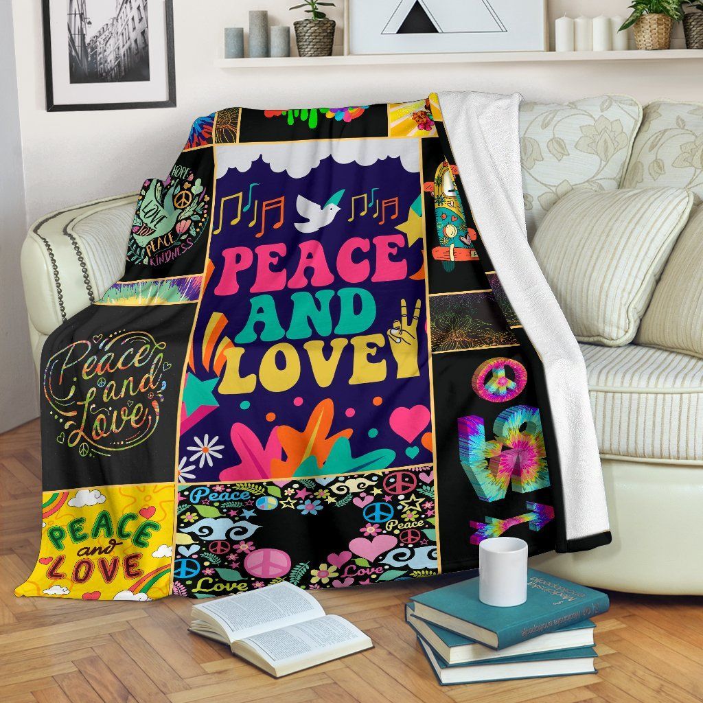 Hippie Sherpa Fleece Blanket