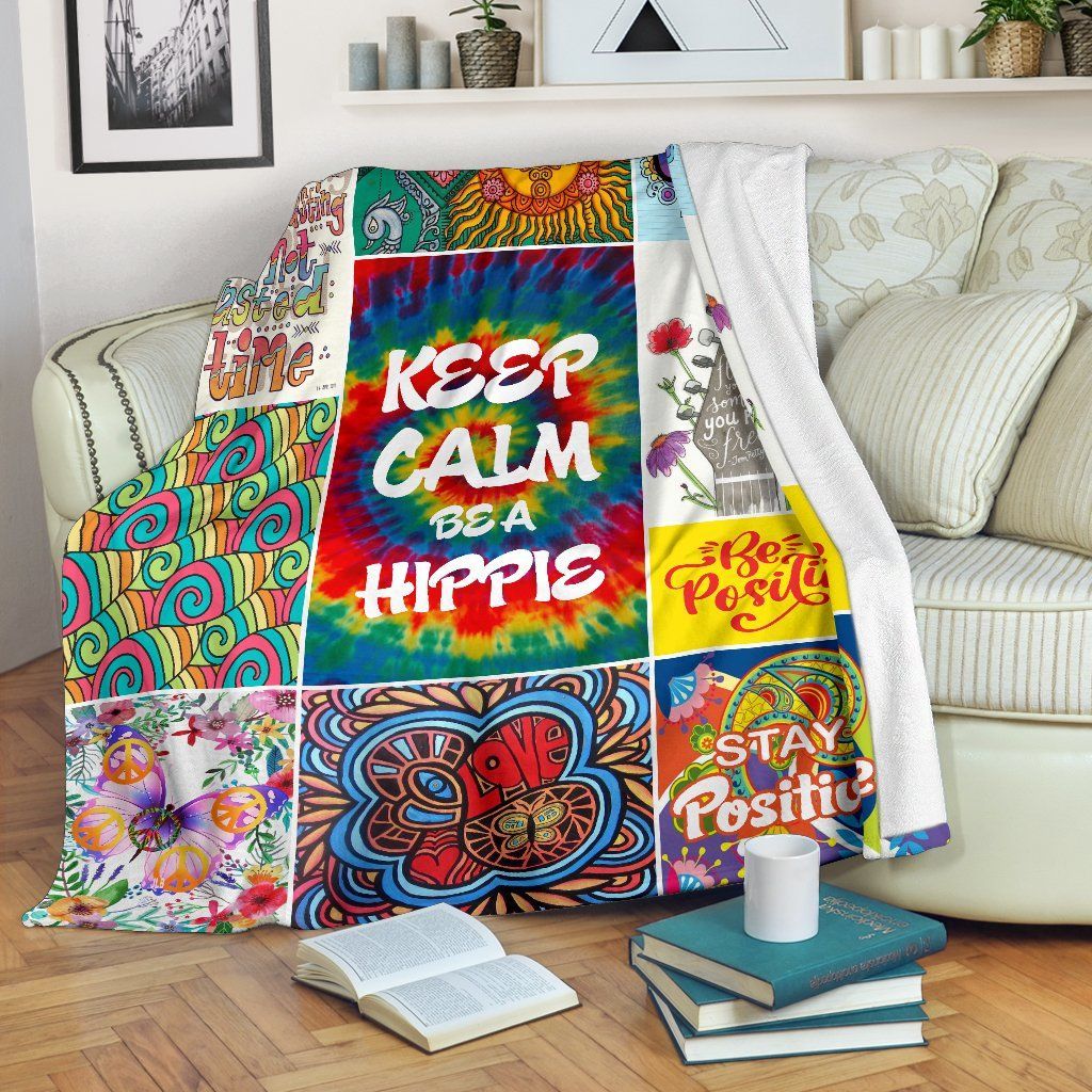 Hippie Sherpa Fleece Blanket